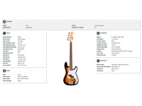 Fender Squier Mini Precision Bass LRL 2-Color Sunburst Fender Squier Mini Precision Bass LRL 2-Color Sunburst